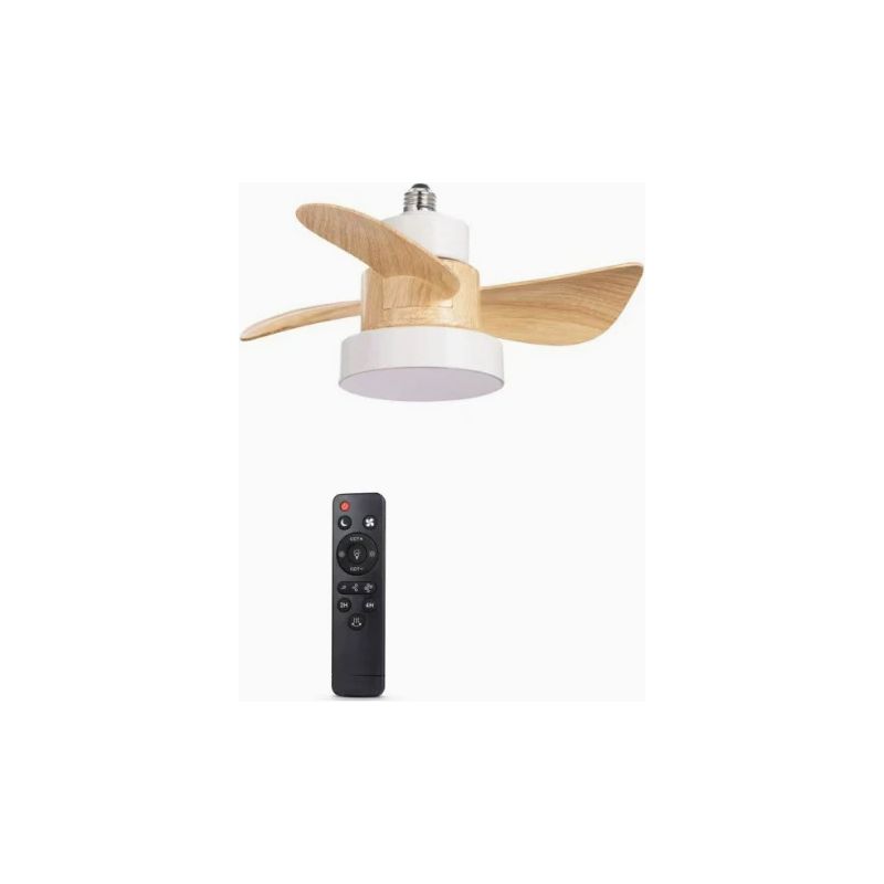 E27 15w Led-deckenventilator, Weiß, Leise, Fernbedienung, Dimmbar, 3 Geschwindigkeitsstufen, Einstellbare Farbtemperatur, Modernes, Kompaktes Design