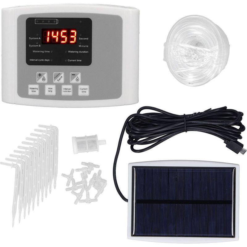 Automatisches, Solarbetriebenes Bewässerungssystem Mit Zeitschaltuhr, Usb-pumpe Und Lithium-akku, Komplettset Mit 10 M Schlauch Für Pflanzen