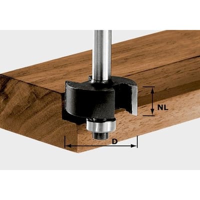 Falzfräser Schaft-ø8mm HW ø31,7 x 12,7mm