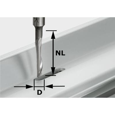 Aluminiumfräser HS Schaft-ø8mm ø5 x 23mm