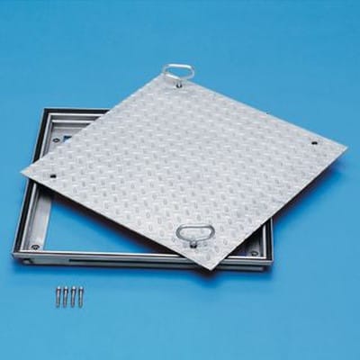 Schachtabdeckung Edelstahl V2A, B 600 x T 600mm, Bauhöhe 62,5mm