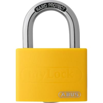 AV-Vorhangschloss T65AL/40, Aluminium leicht massiv gelb
