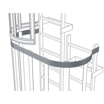 Rückenschutzbügel, für versetzte Ausführung, B 1.340mm, Aluminium eloxiert