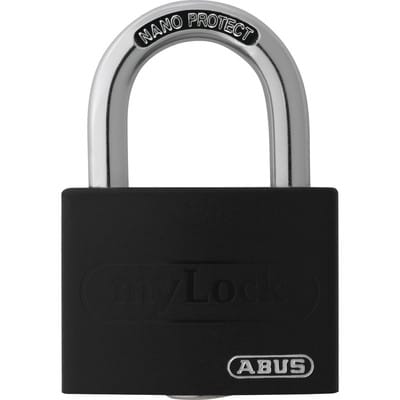 AV-Vorhangschloss T65AL/40, Aluminium leicht massiv schwarz