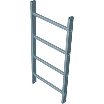 Leiternteil, 10 Spr., L 2.800mm, B 520mm, Aluminium eloxiert