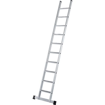 Anlegeleiter 14 Stufen, Aluminium, L 4.180mm, B 423mm, AH 4.900mm