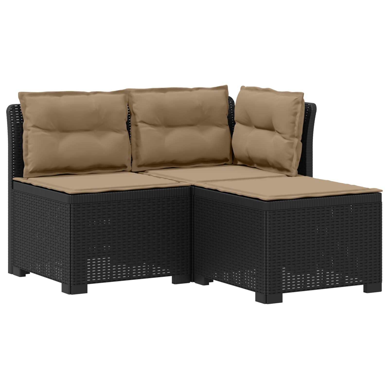 Vidaxl 3-seater Garden Sofa With Cushions Rattan Look 3-seater Pp