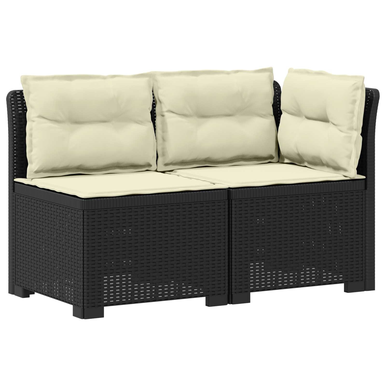 Vidaxl 2-seater Garden Sofa With Cushions Rattan Look 2-seater Pp