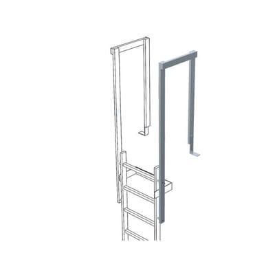 Ausstiegsgeländer mit Bodenwinkel H 1.100mm, Edelstahl