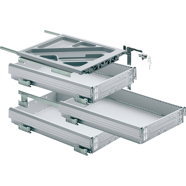 Büromöb.-Container-Set,mit Teilauszug,Systema Top 2000 20711,Stahl