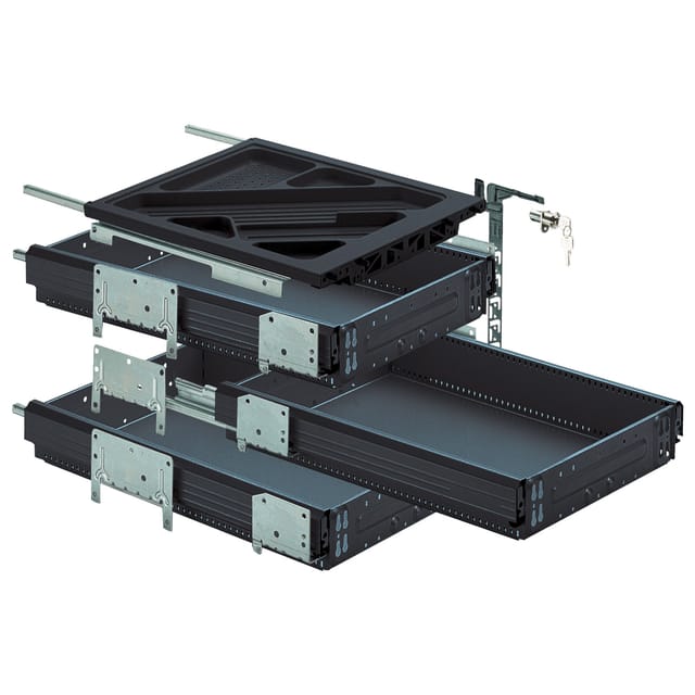 Büromöb.-Container-Set,mit Vollauszug,Systema Top 2000 41063,Stahl