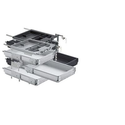 Büromöb.-Container-Set,mit Vollauszug,Systema Top 2000 41064,Stahl