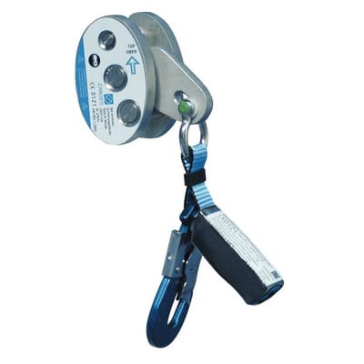 Sicherungsläufer, Edelstahl V4A + Alu, Karabiner + Schäkel