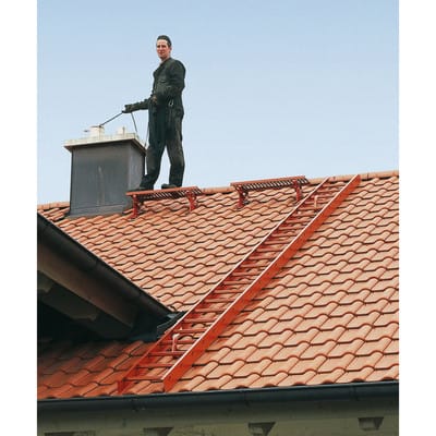 Dachleiter 7 Sprossen, Aluminium, B 340mm, L 2.000mm, Aluminium, natur