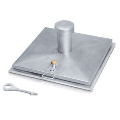Brunnenabdeckung, B 625xT 625mm, Edelstahl V2A (1.4301), EPDM-Dichtung