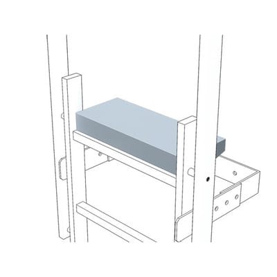 Ausstiegstritt, B 520mm, Stahl verzinkt