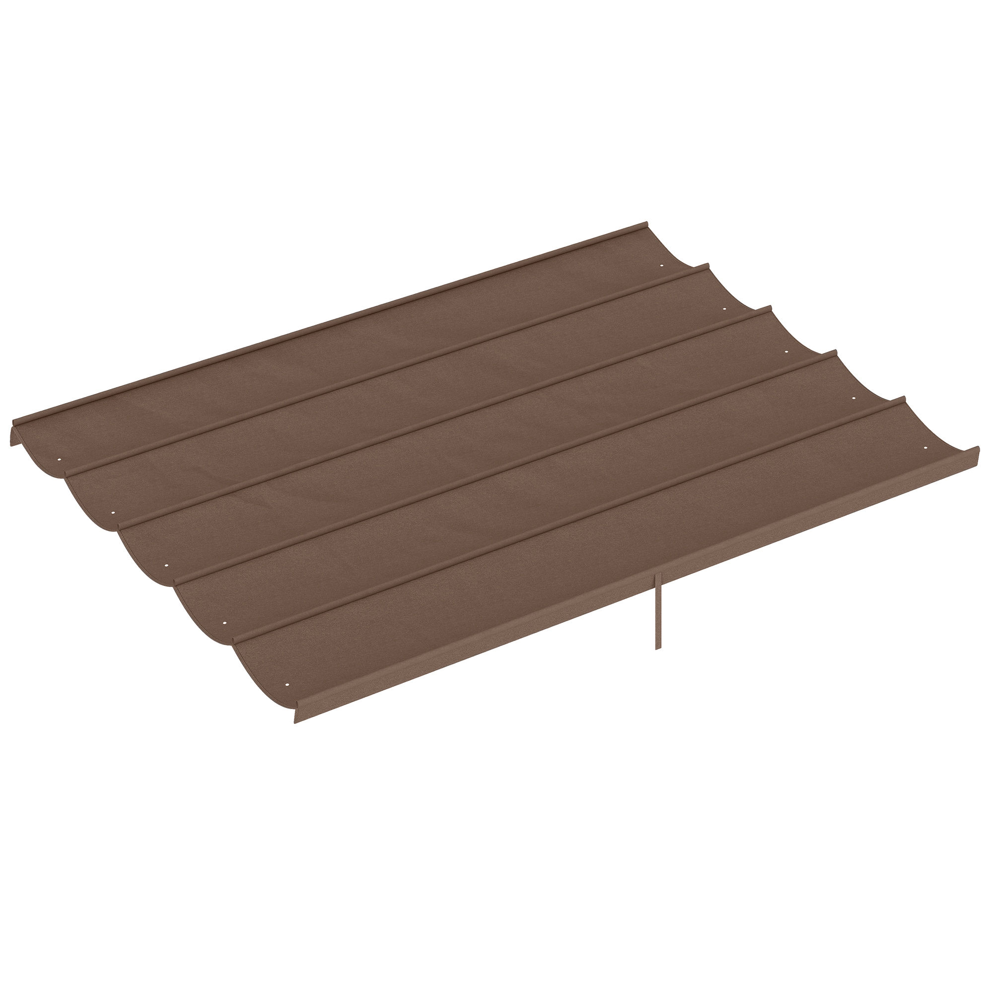3,5 X 2,6 M Einziehbares Ersatzdach Für Eine 4 X 3 M Pergola, Mit 10 Abflusslöchern, Kaffeefarben.