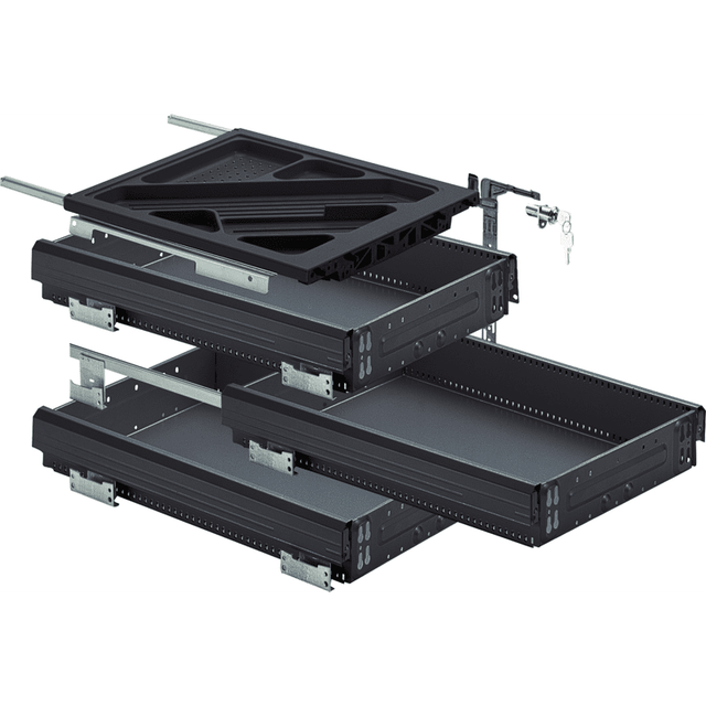 Büromöb.-Container-Set,mit Teilauszug,Systema Top 2000 77602,Stahl