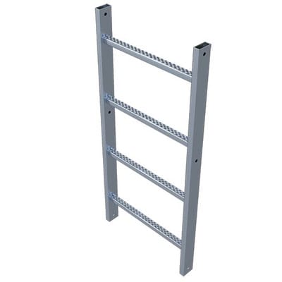 Leiternteil, 13 Spr., L 3.640mm, B 520mm, Edelstahl