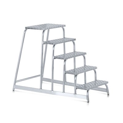 Tritt Aluminium/Aluminium, 1 Stufe, H 200mm, B 600mm, Stufentiefe 200mm