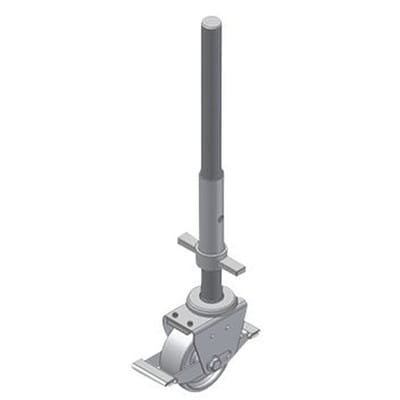 Lenkr. Ø 125mm feststellb., Spindel/ Aluminium-Guß/ Stahl