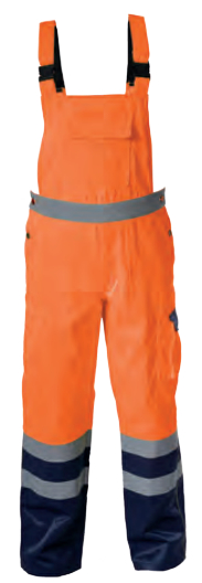 Schutzkleidung Lahti-pro High Visibility Bib Pants Doppelte Nähte Mehrere Taschen