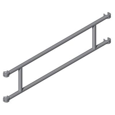 Geländer für L 1.800mm H 550mm längsseitig Aluminium-Rohr
