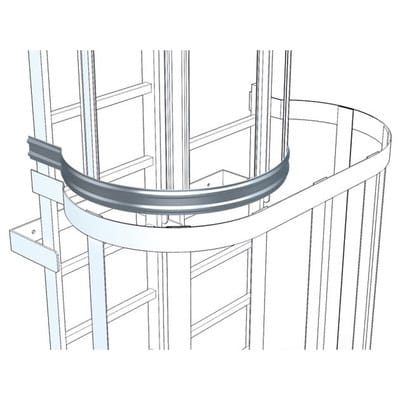 Rückenschutzbügel, ¾-Bügel für seitlichen Ausstieg, ø700mm, Aluminium natur
