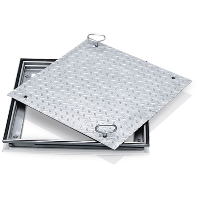Schachtabdeckung Stahl feuerverzinkt, B 800 x T 800mm, Bauhöhe 62,5mm