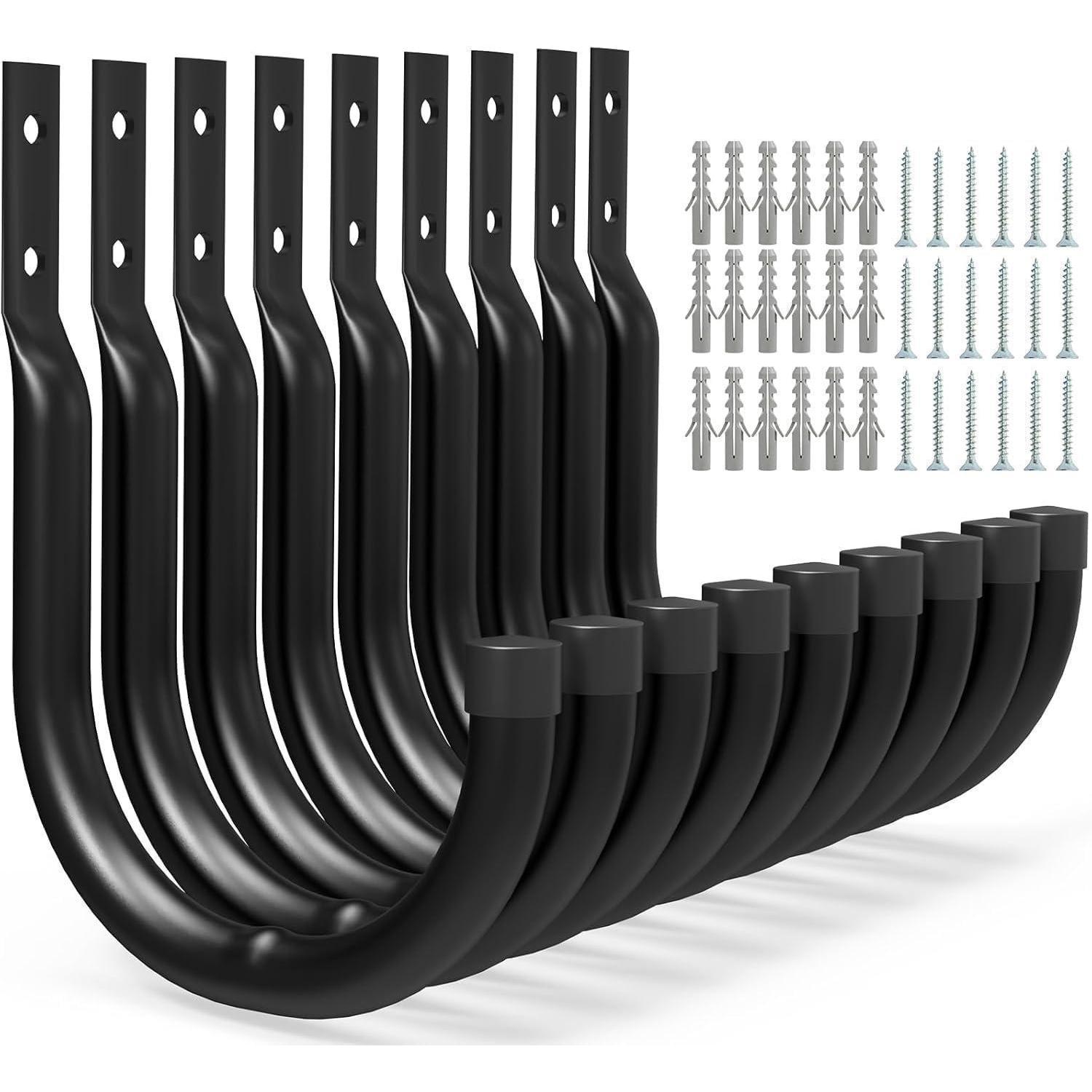 Robuste Garagenhaken 8er-set Mit Schutzpolsterung Für Leitern, Fahrräder, Werkzeuge