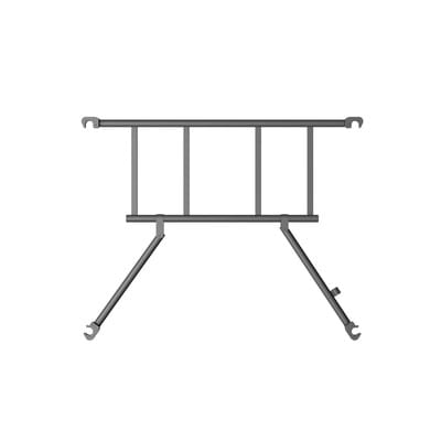 Vorlaufendes Geländer pa GrL 1.800mm H 550mm Aluminium-Rohr ø50mm 7,2kg