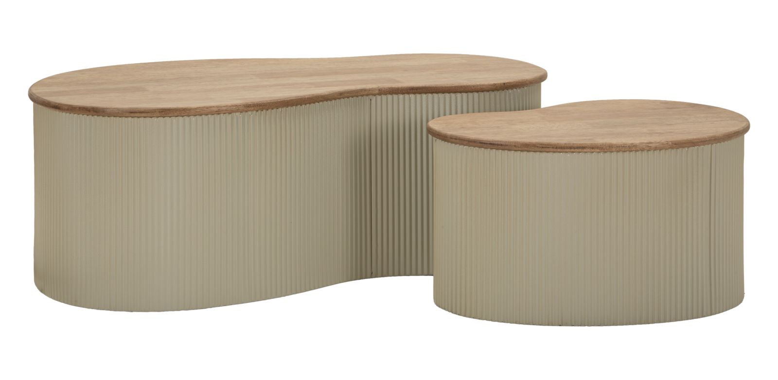 Frankfurter Couchtische, Paar, Weiß, 87 X 53 X 32–50 X 35 X 28 Cm