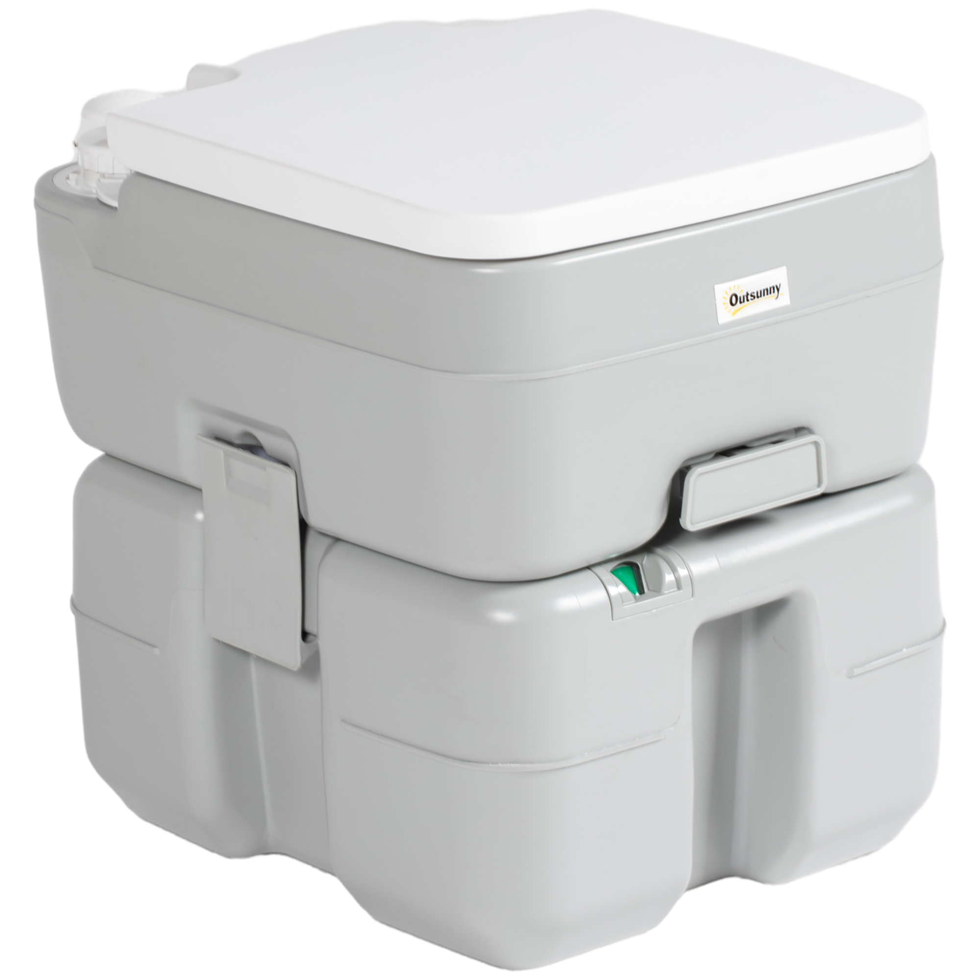 Tragbare 20-liter-toilette Mit Füllstandsanzeige, Max. Belastbarkeit 150 Kg, Ideal Für Camping, Reisen, Senioren, Wohnwagen Und Boote. Maße: 33 X 40 X 43 Cm. Farbe: Grau.