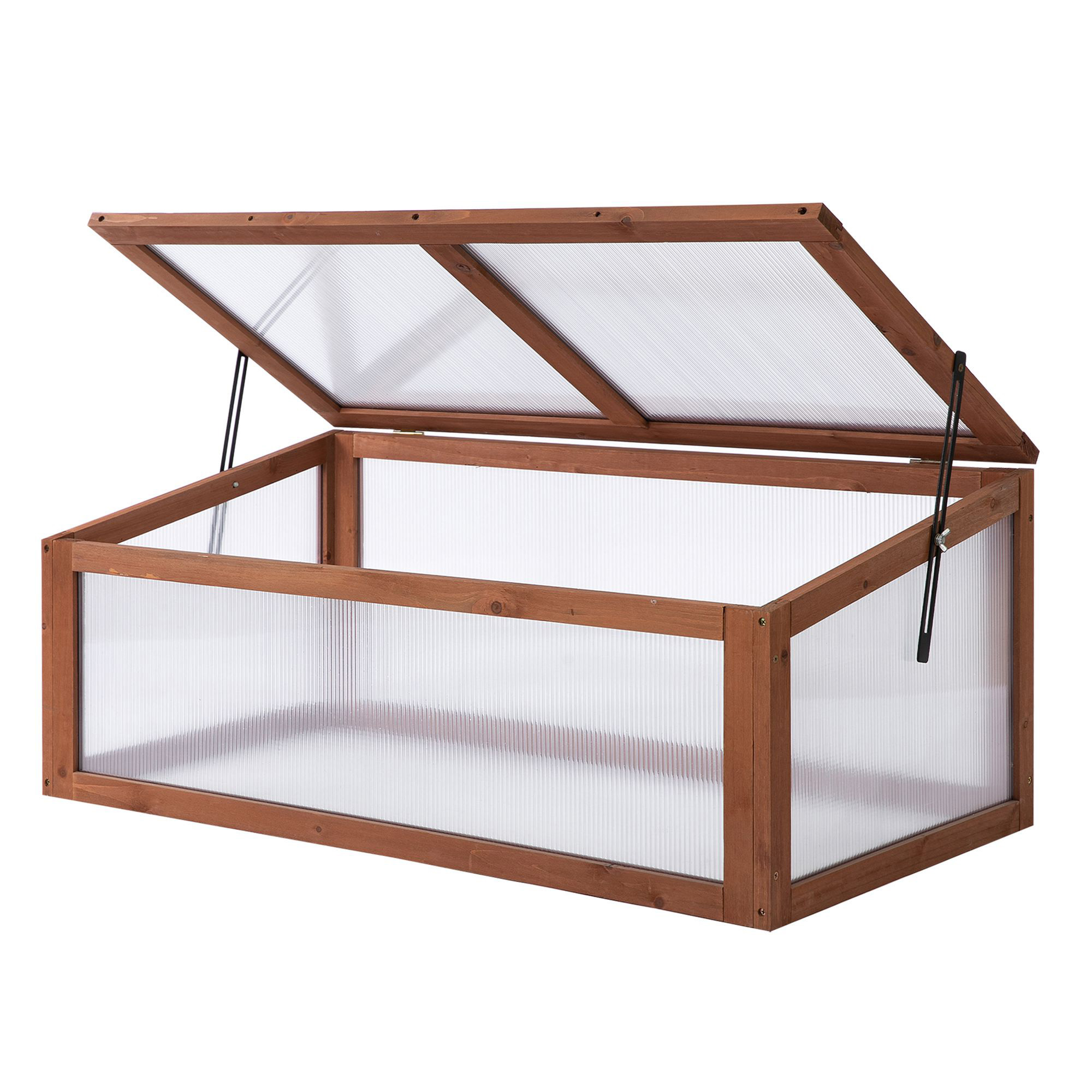 Mini-gartengewächshaus Mit Polycarbonatplatten, Gute Lichtdurchlässigkeit, 100 Cm (l) X 65 Cm (l) X 40 Cm (h)