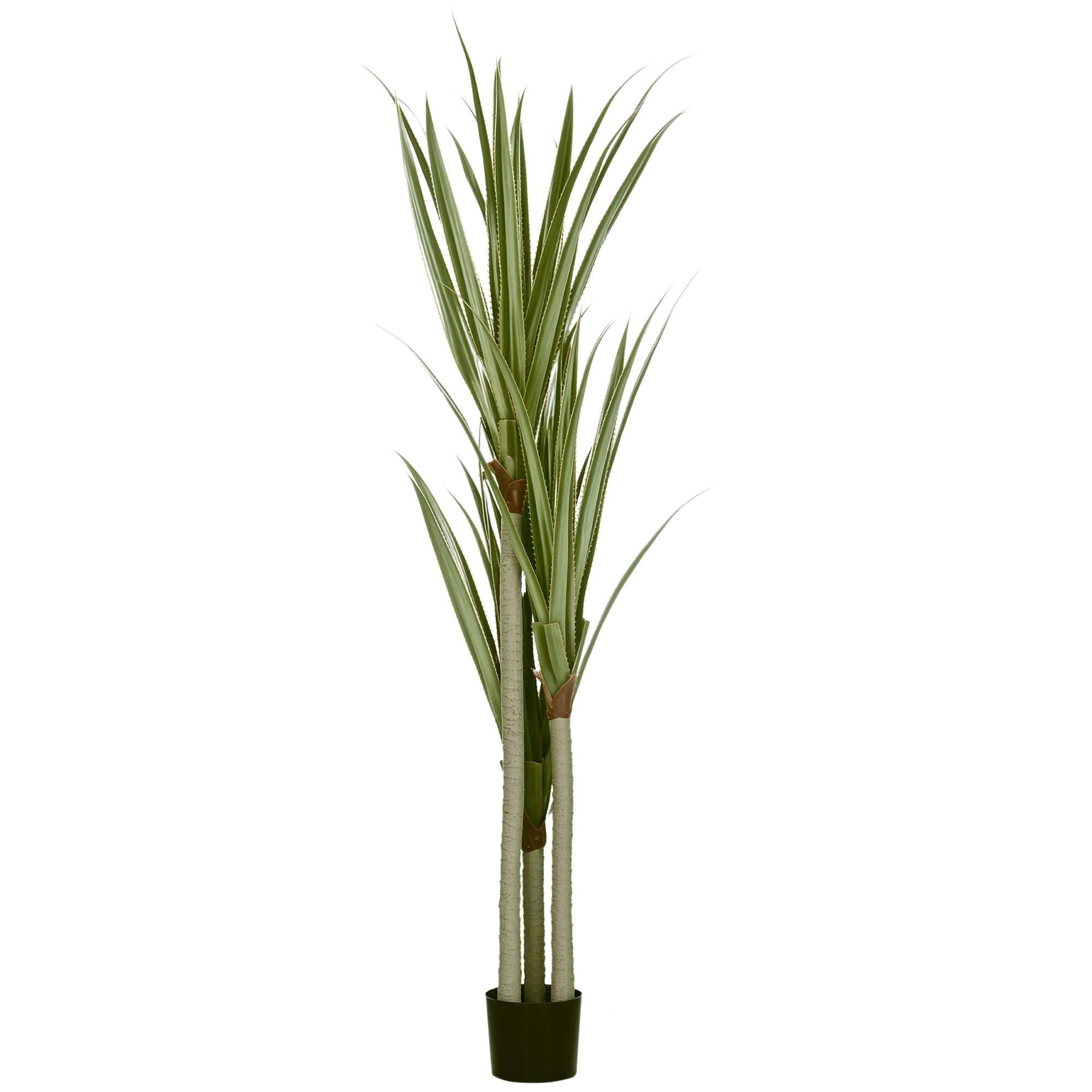 Künstliche Yucca, 190 Cm Hoch Mit 39 Blättern, Dekoration Für Zuhause, Wohnzimmer, Büro Oder Garten. Ø 17 X 190 Cm, Grün.