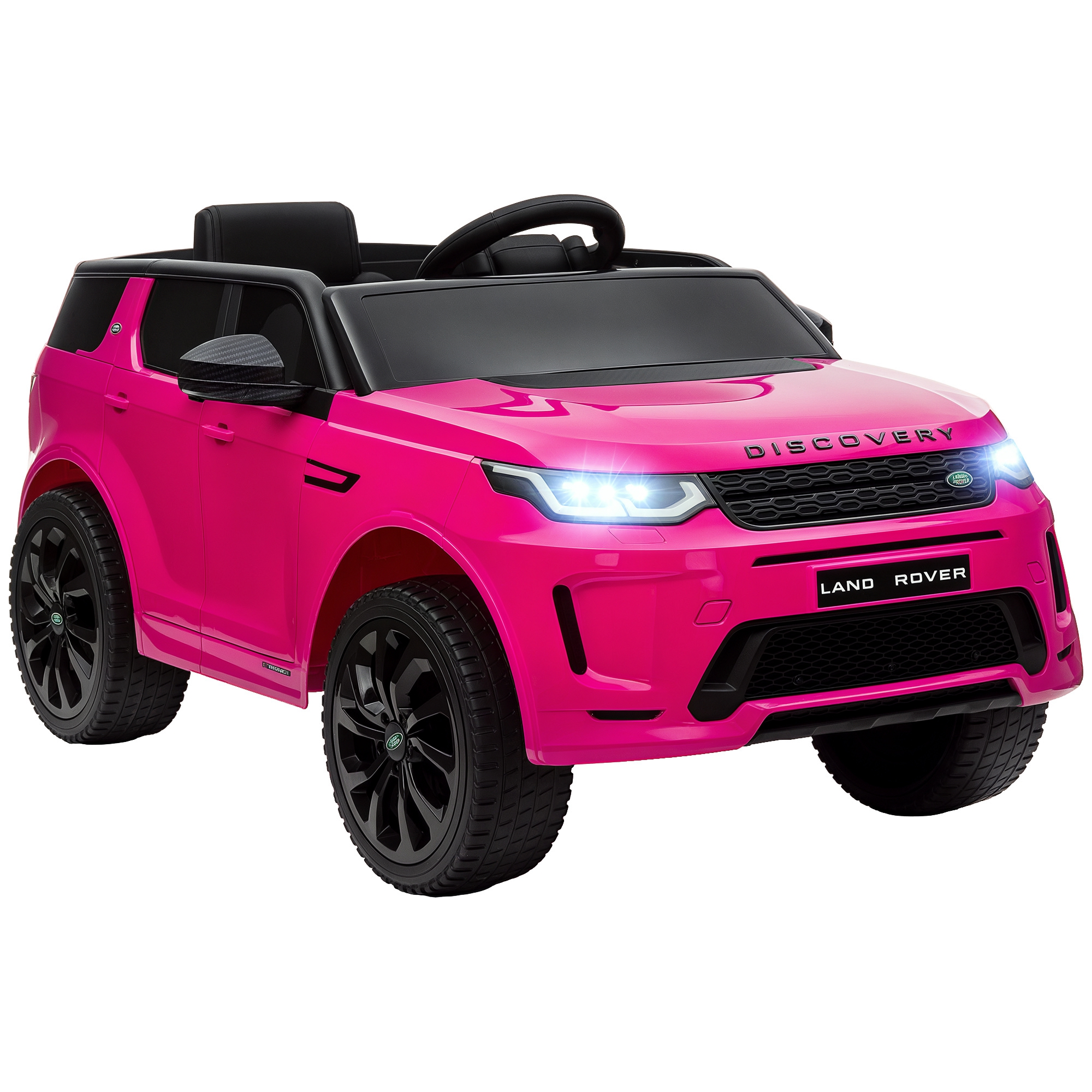 Lizenzierter Land Rover Discovery Sport Elektro-kinderwagen Mit 12-v-batterie, Fernbedienung, Scheinwerfern Und Musik – Pink