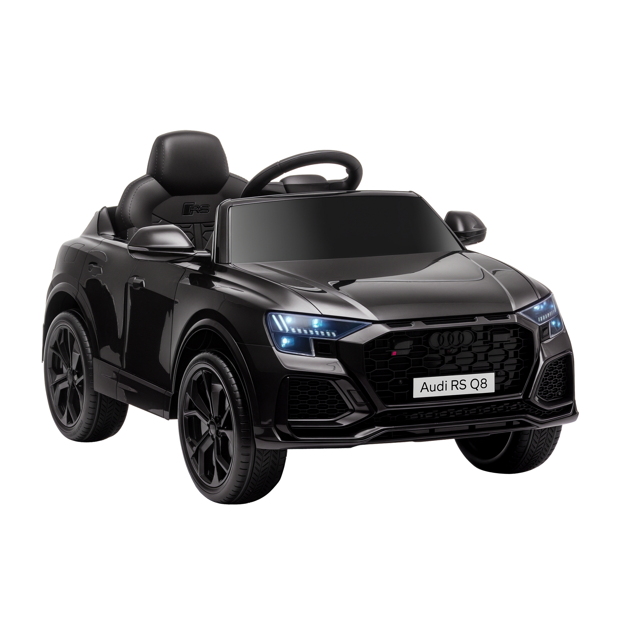 Elektrisches Kinderauto Für Kinder Ab 3 Jahren, Offiziell Lizenzierter Audi Rs Q8, 6-v-akku, 2 Motoren, Fernbedienung, Musik, Hupe Und Scheinwerfer, Höchstgeschwindigkeit 3 Km/h, 101 X 62 X 51 Cm, Sch