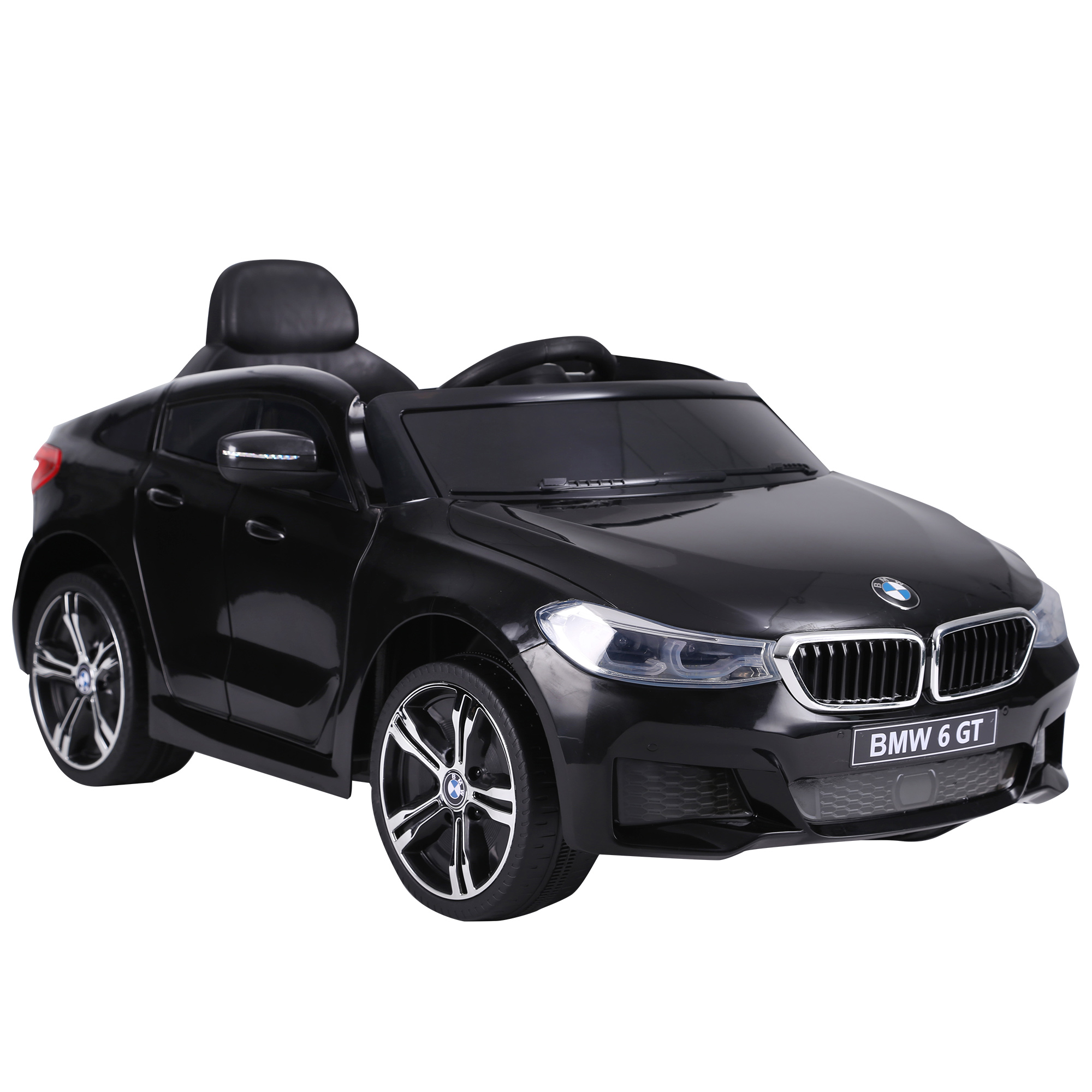Bmw 6gt Elektro-kinderauto Für Kinder Ab 3 Jahren, 6-v-akku, Fernbedienung, Licht- Und Soundeffekte, Mp3-player, Usb-anschluss, 30 Kg Traglast, Maße 106 X 64 X 51 Cm, Schwarz