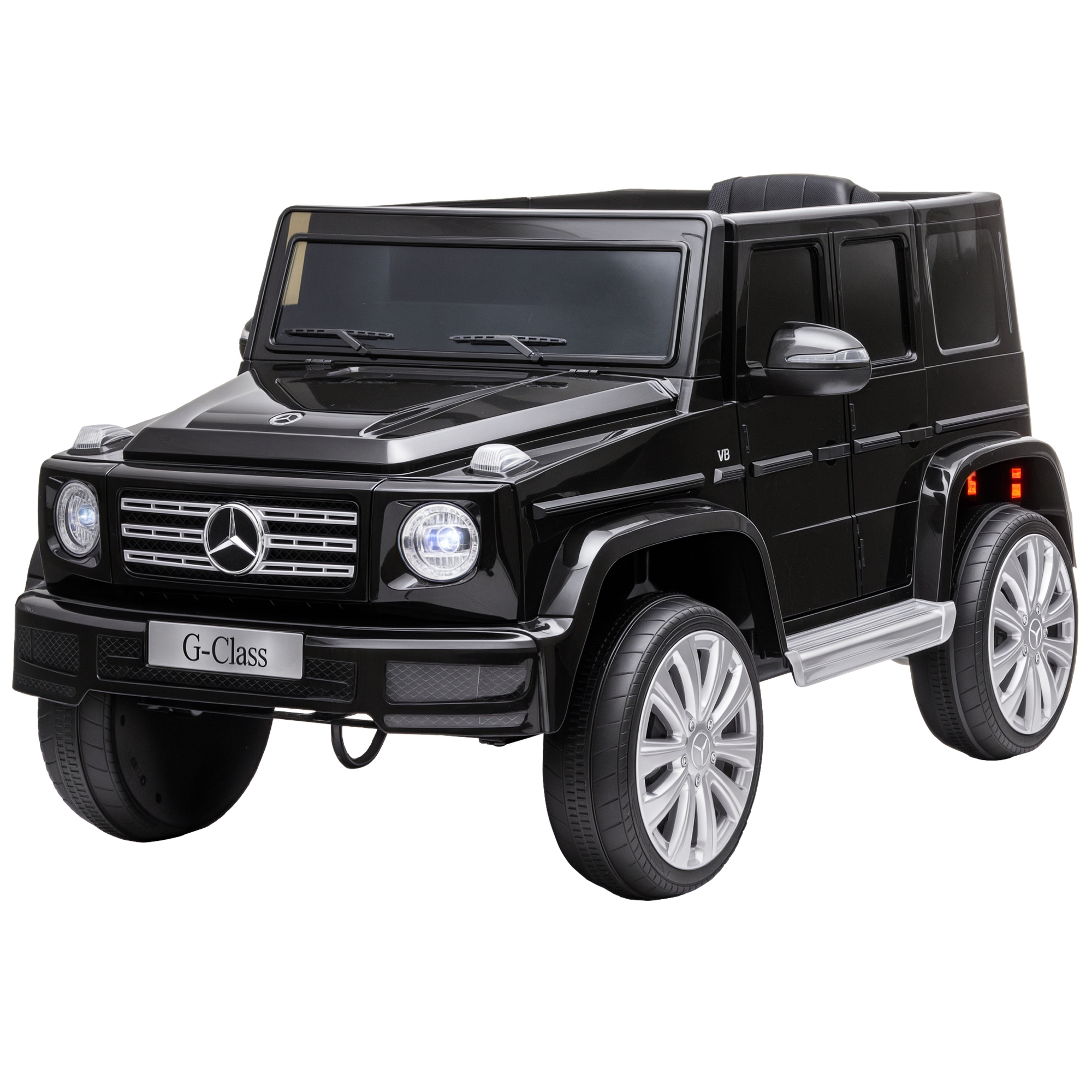 Benz G500 12v Elektro-kinderauto Mit Fernbedienung, Musik, Hupe, Geschwindigkeit 3–5 Km/h, Max. Zuladung 30 Kg, Schwarz