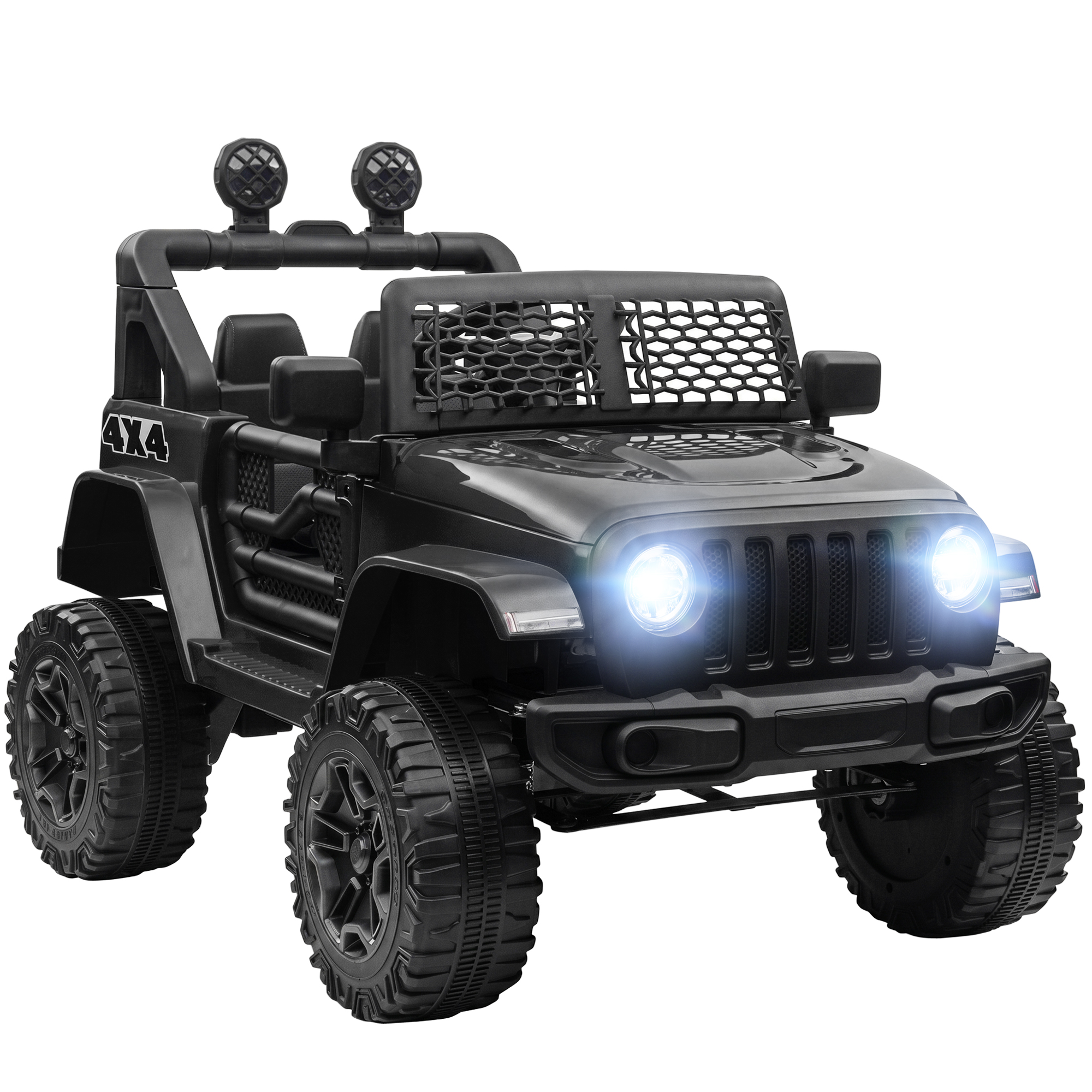 Elektrisches Kinderauto Für Kinder Ab 3 Jahren, 12-v-geländefahrzeug Mit Fernbedienung, Maße: 100 X 65 X 72 Cm, Schwarz