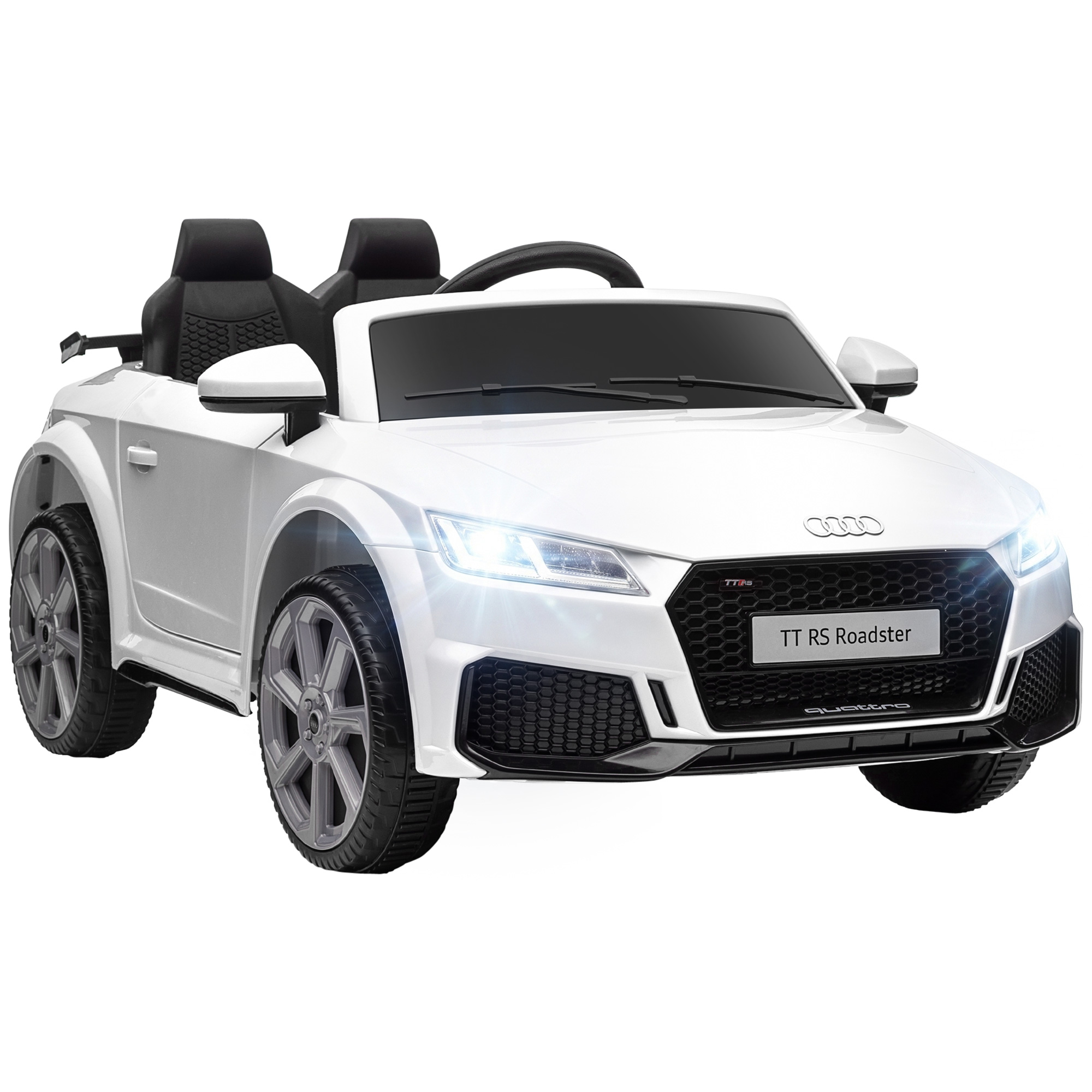 Elektrisches Kinderauto Für Kinder Ab 3 Jahren, Audi Tt Elektro 12v, Geschwindigkeit 3 Km/h, Fernbedienung, Maße 102 X 60 X 44 Cm, Weiß