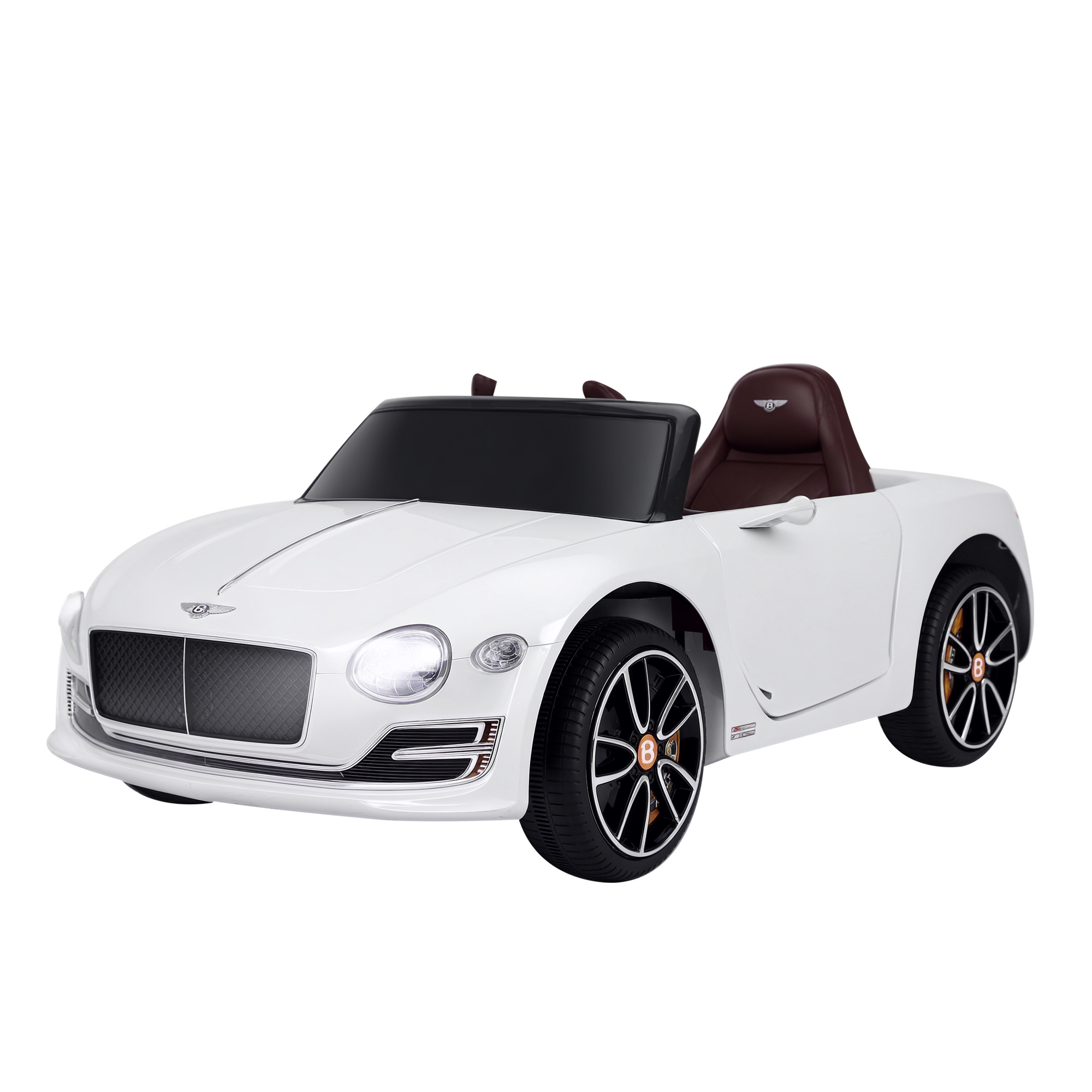 Bentley Gt Kinder-elektroauto, Lizenziertes Elektroauto Mit Fernbedienung, 2 X 390 Motoren, Weiß, 108 X 60 X 43 Cm