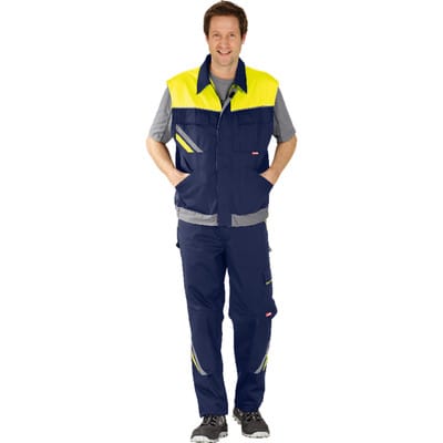 Arbeitsweste 2463 marine/gelb/zink, Größe 4XL
