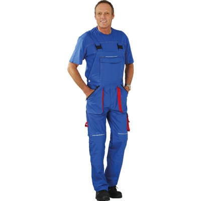 Latzhose 2831 kornblau/rot, Größe 28