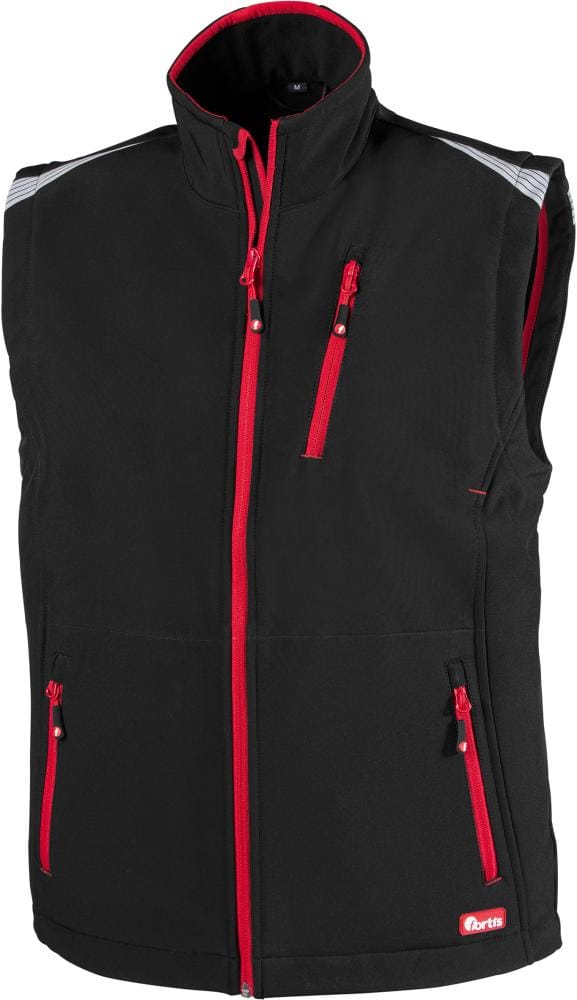 Weste 24, schwarz/rot Größe 2XL