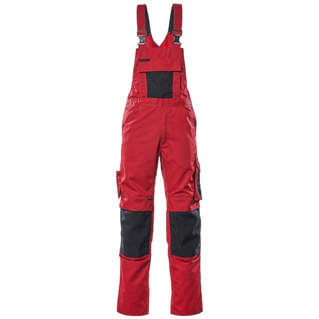 Berufslatzhose Augsburg 12169-442, rot/schwarz, Größe C48, 82
