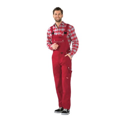 Latzhose 2137 rot/rot, Größe 110