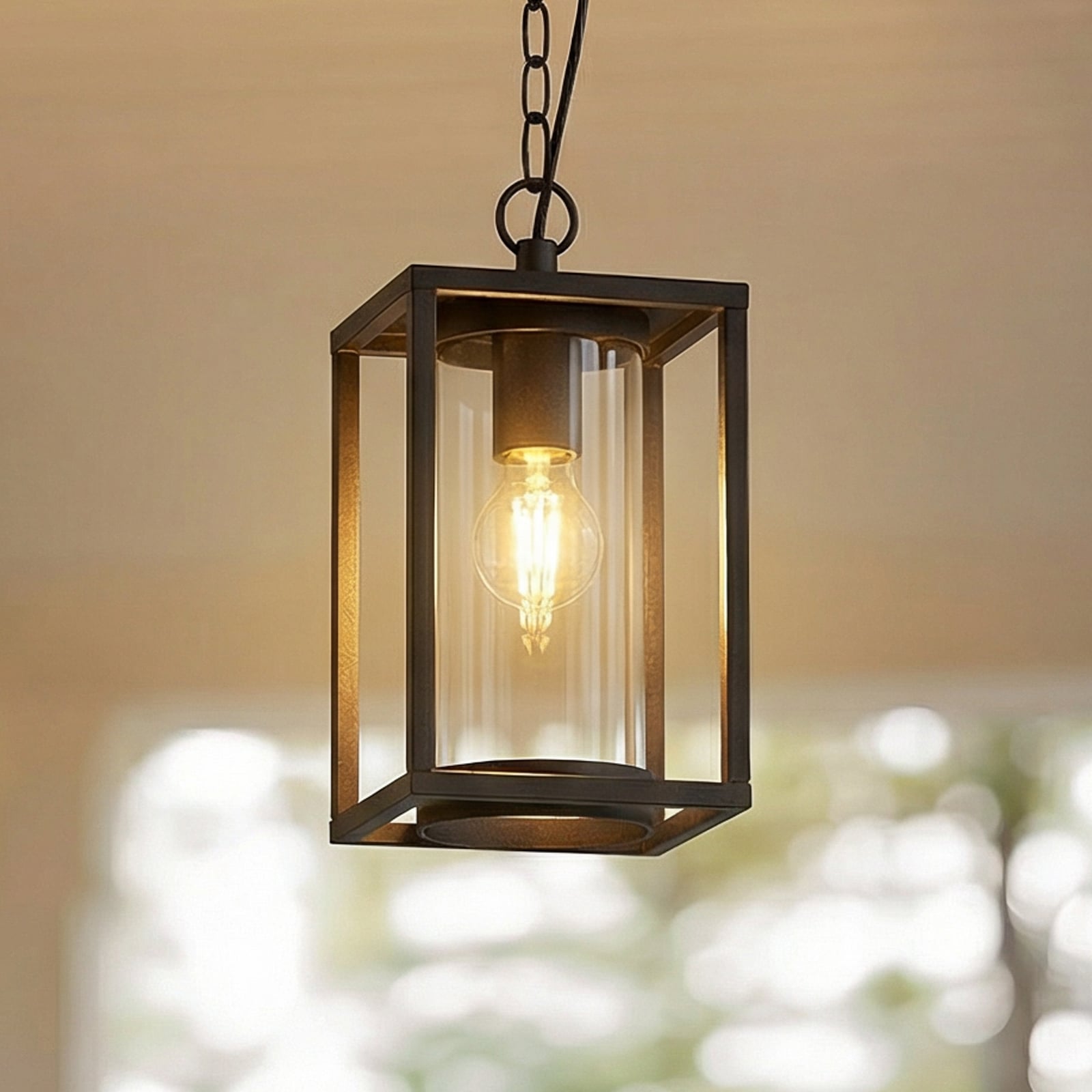 [gebraucht] B-ware Lucande Außenhängeleuchte Ferda Led Gartenleuchte Dimmbar Anthrazit Ip44 25cm