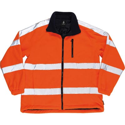 Warnschutz-Fleecejacke Salzburg 05242-125, warnorange, Größe 2XL