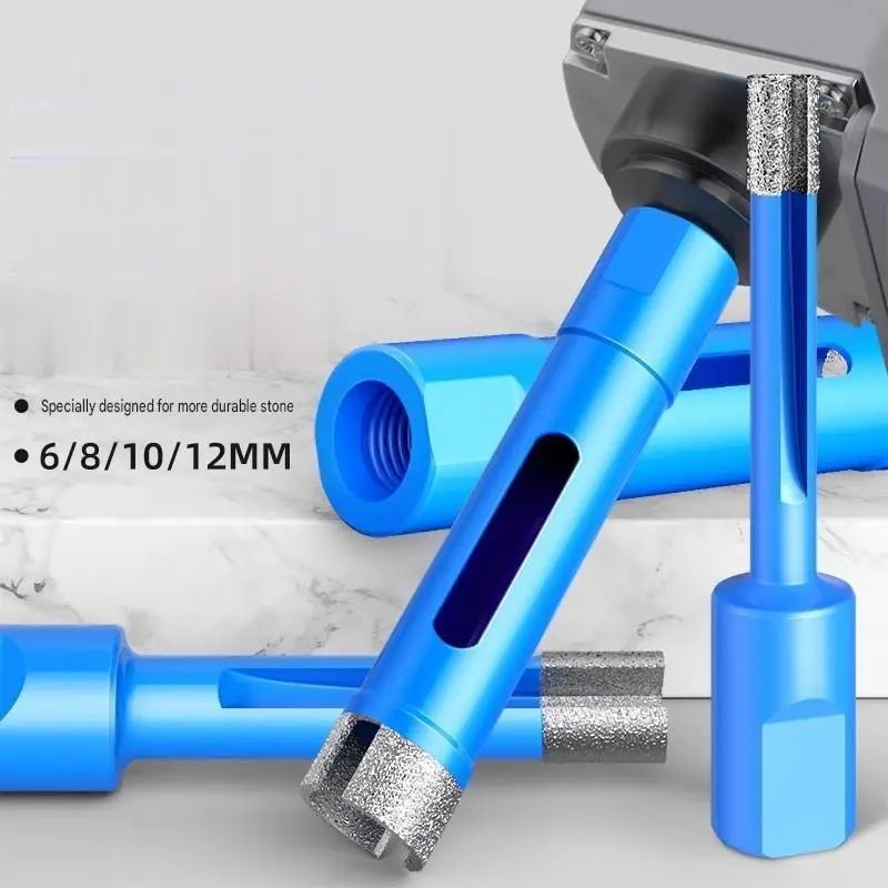 Bohrer, Geeignet Für Marmor Und Keramik, Vibrationsdämpfend, Winkelschleiferbohrer, Lochbohrer, 6+8+10+12 Mm